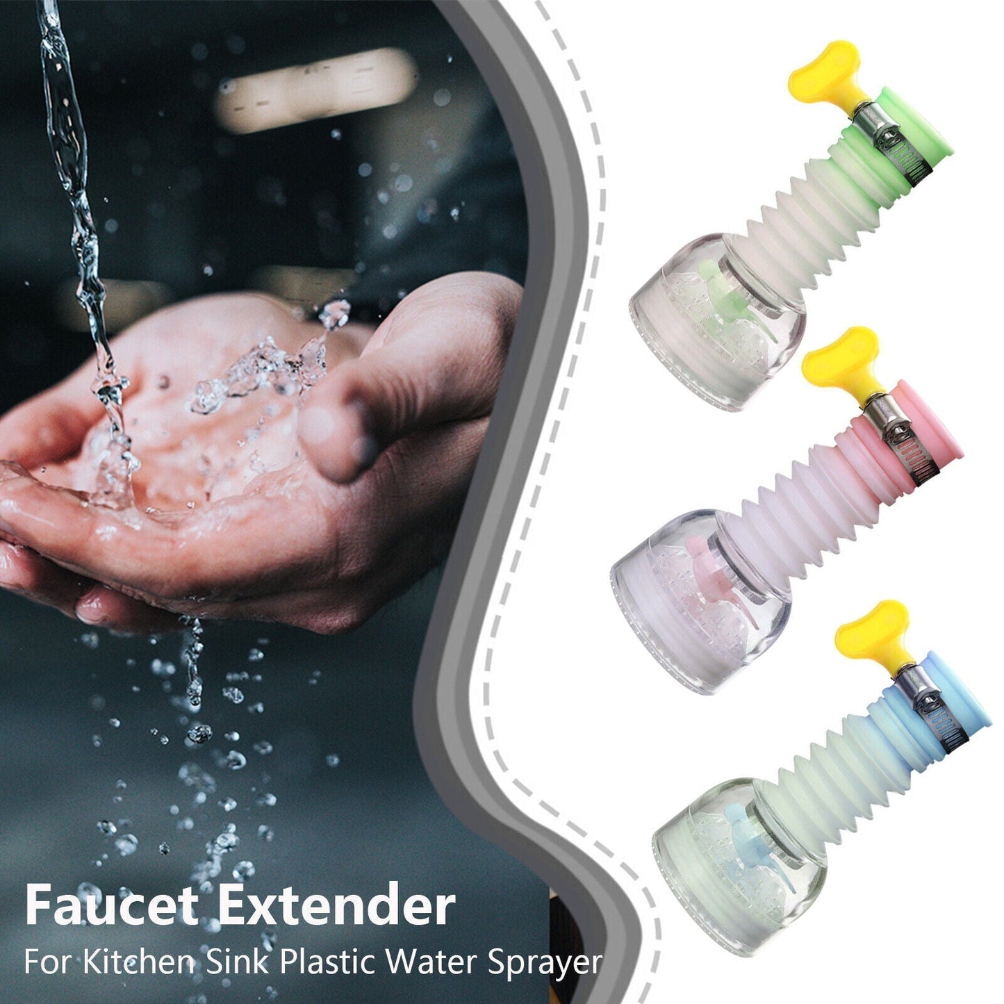 360-Rotation Kitchen Sink Tap Extenders